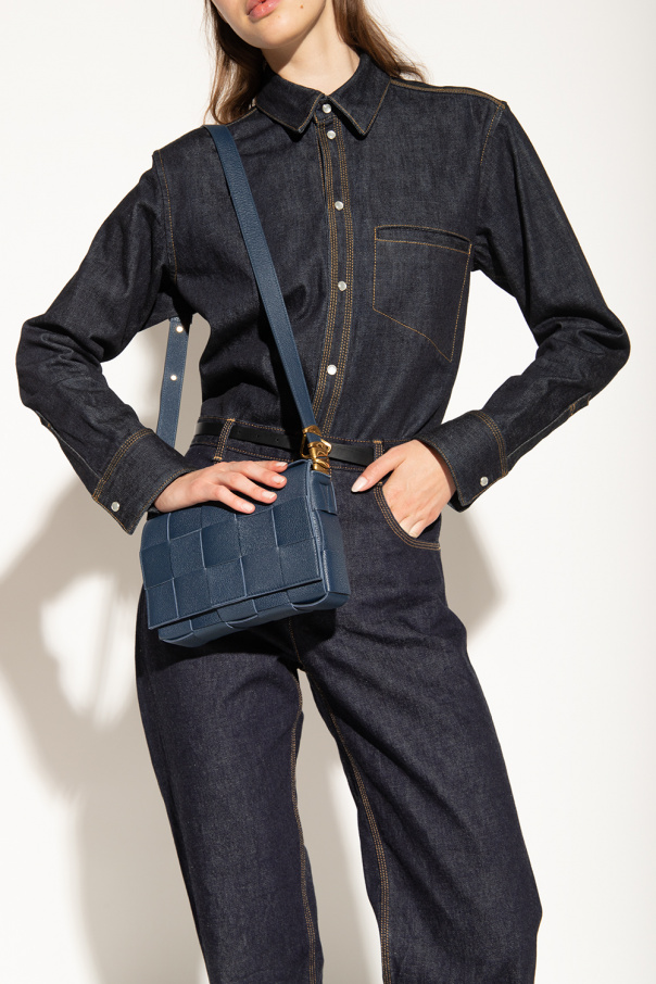 Navy blue 'Cassette Small' shoulder bag Bottega Veneta